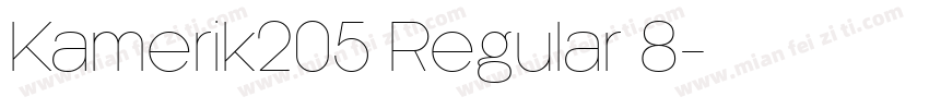 Kamerik205 Regular 8字体转换